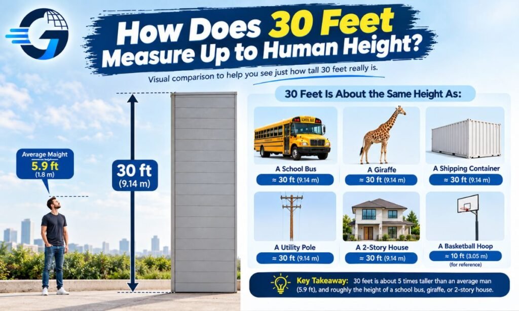 How Does 30 Feet Measure Up to Human Height?