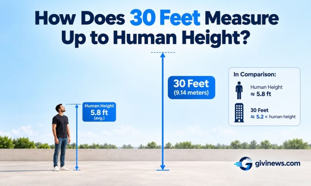 How Does 30 Feet Measure Up to Human Height?