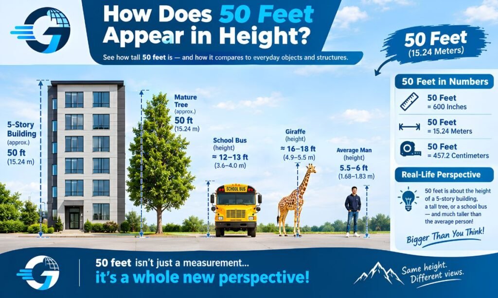 How Does 50 Feet Appear in Height?