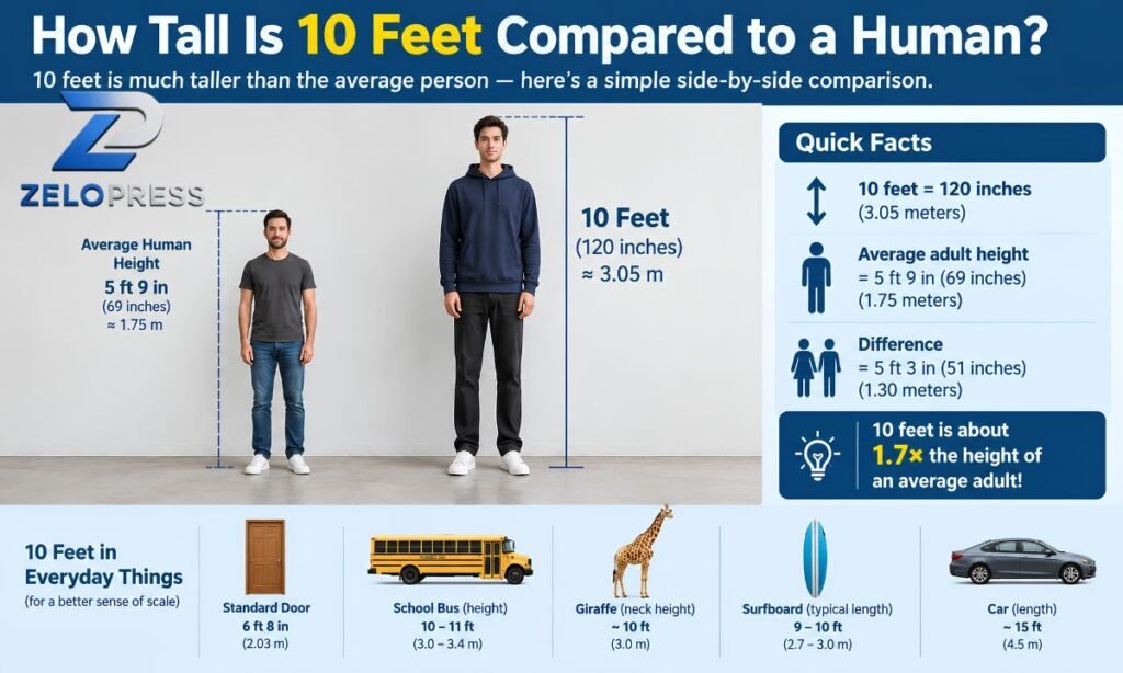 How Long Is 10 Feet Compared to a Human?
