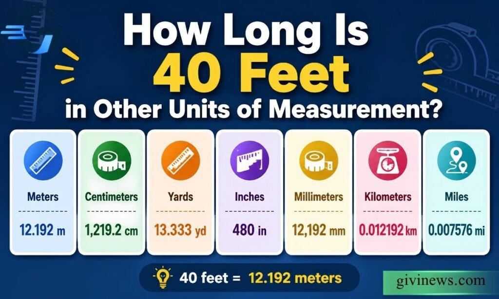 How Long Is 40 Feet in Other Units of Measurement?