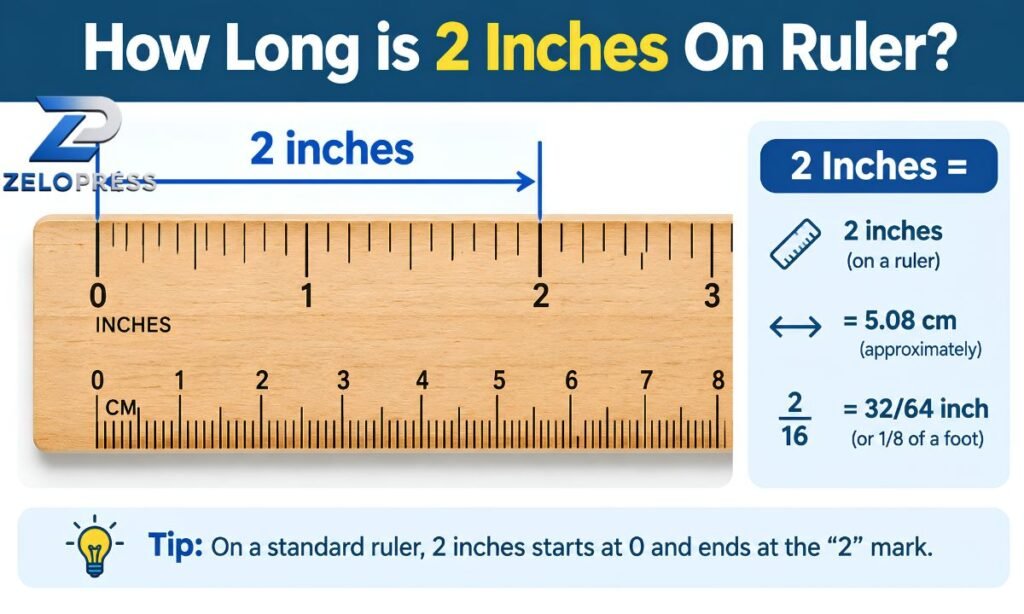 How Long is 2 Inches On Ruler?