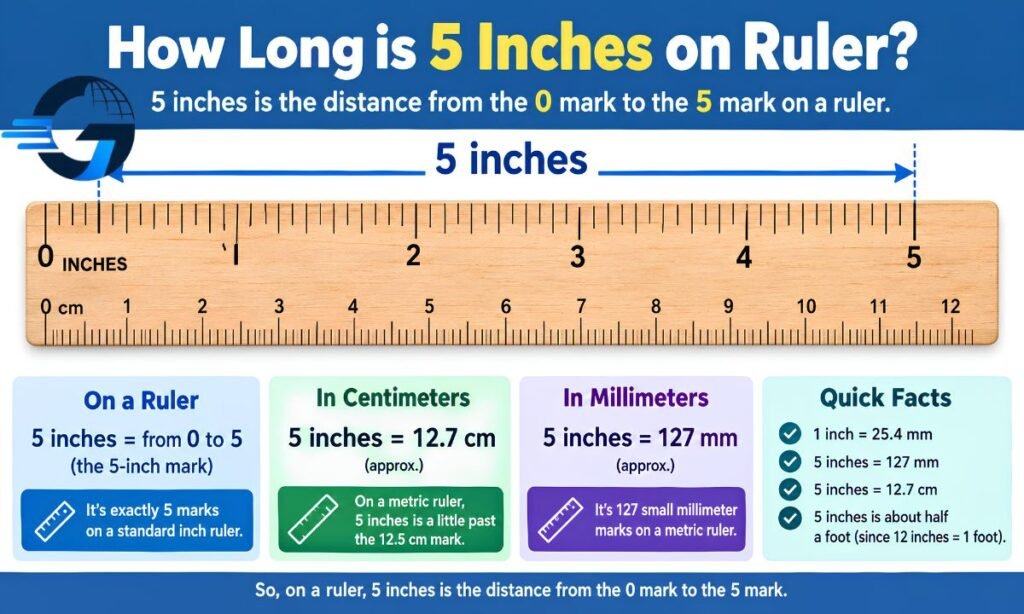 How Long is 5 Inches on Ruler?