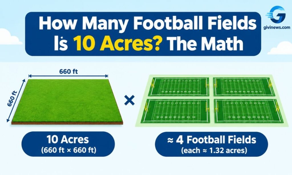How Many Football Fields Is 10 Acres? The Math