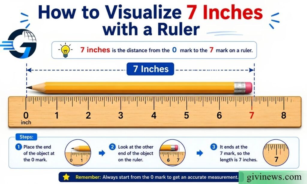 How to Visualize 7 Inches with a Ruler