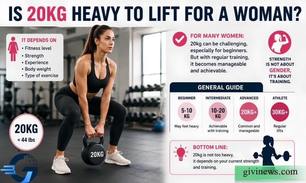 Is 20kg heavy to lift for a woman