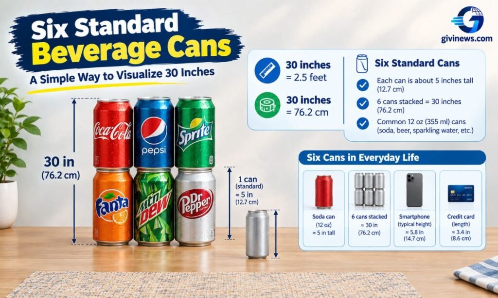 Six Standard Beverage Cans
