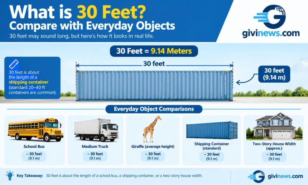 What is 30 Feet? Compare with Everyday Objects