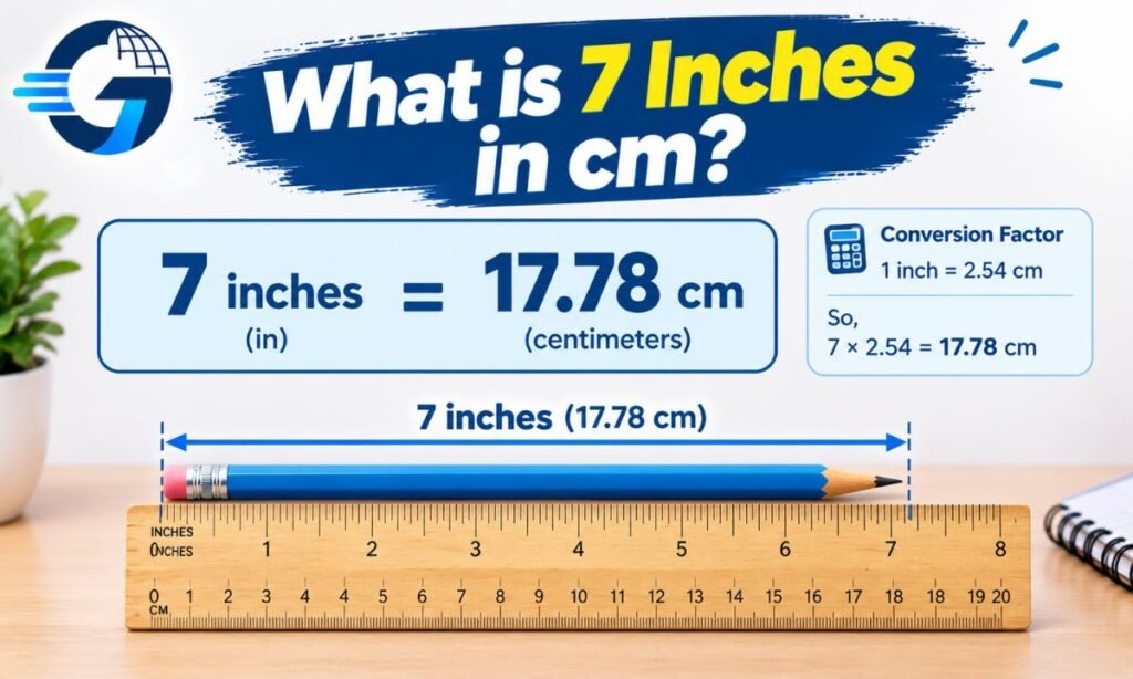 What is 7 Inches in cm?