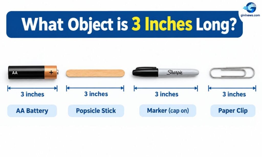 What object is 3 inches long