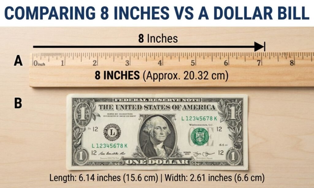 8 Inches vs a Dollar Bill