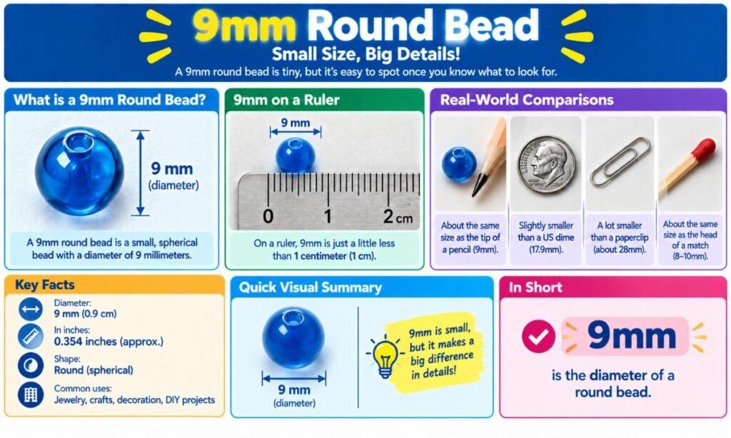 9mm Round Bead