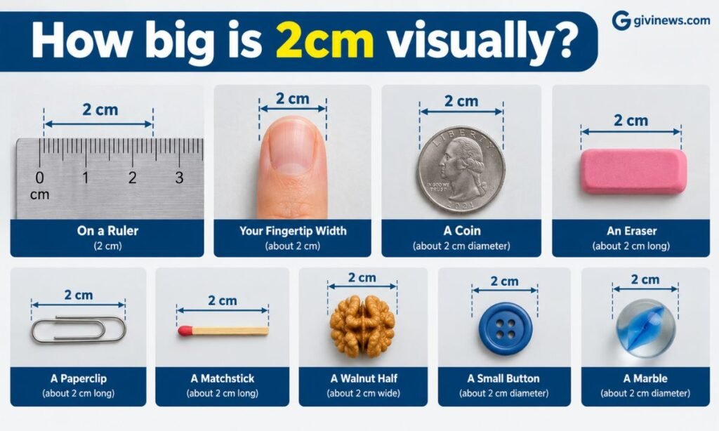 How big is 2cm visually?