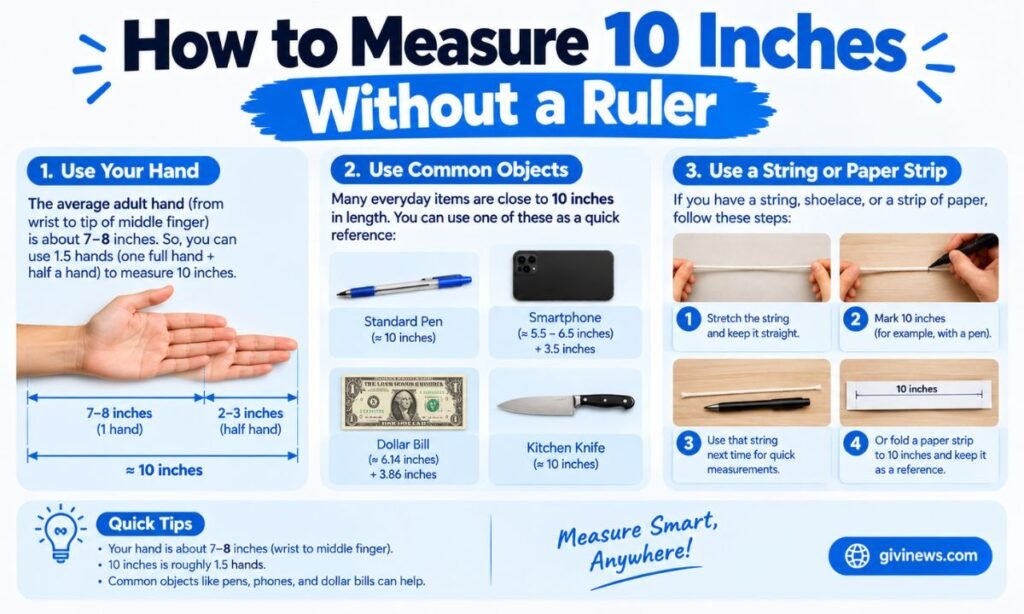 How to Measure 10 Inches Without a Ruler