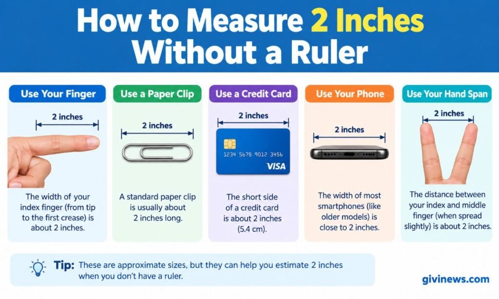 How to Measure 2 Inches Without a Ruler