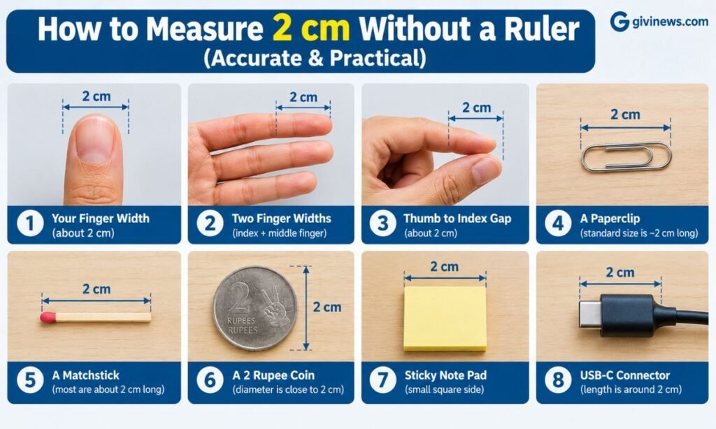 How to Measure 2 cm Without a Ruler (Accurate & Practical)