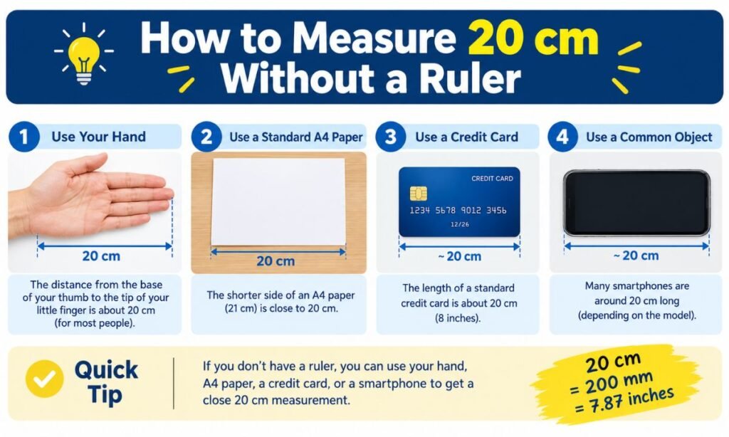How to Measure 20 cm Without a Ruler