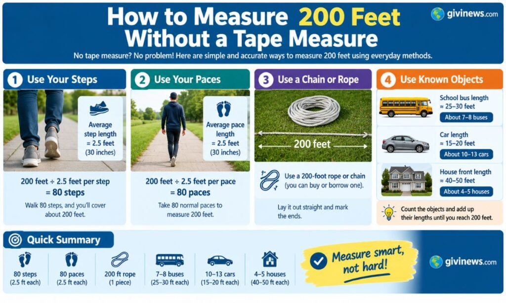 How to Measure 200 Feet Without a Tape Measure