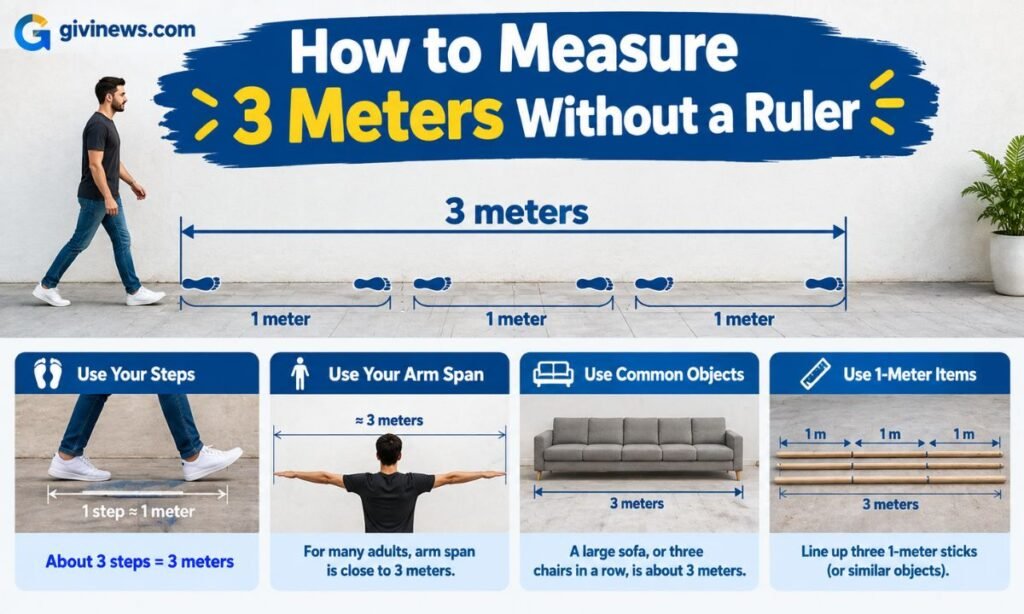 How to Measure 3 Meters Without a Ruler