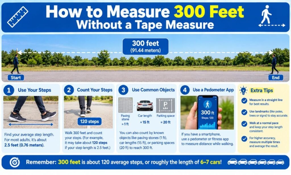How to Measure 300 Feet Without a Tape Measure