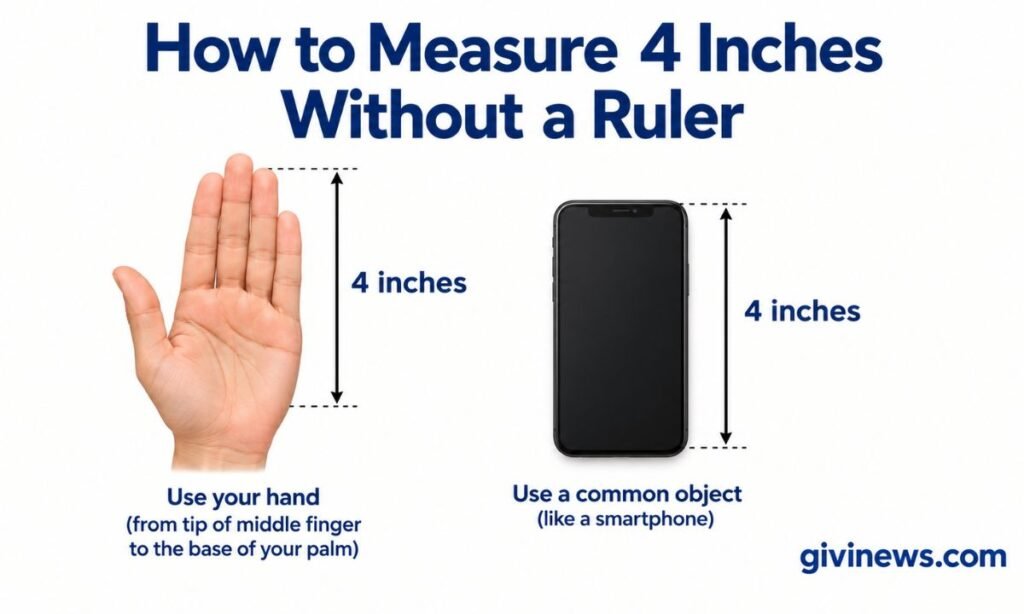 How to Measure 4 Inches Without a Ruler