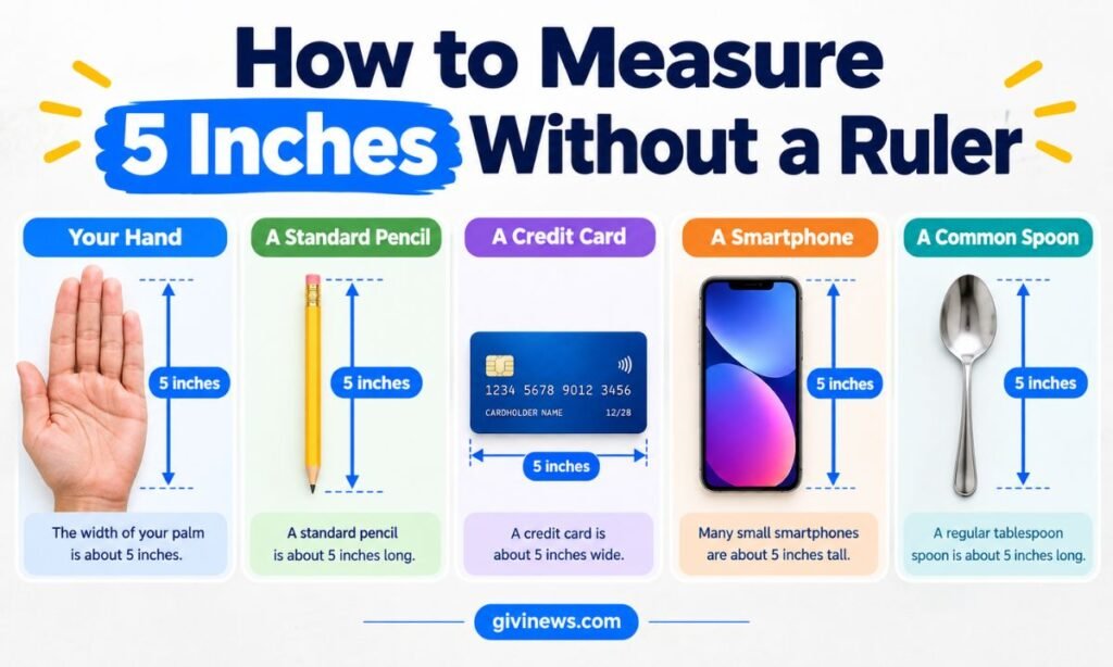How to Measure 5 Inches Without a Ruler
