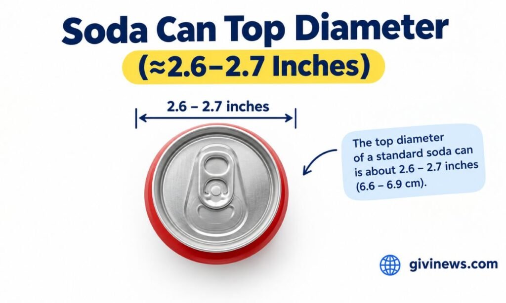 Soda Can Top Diameter (≈2.6–2.7 Inches)
