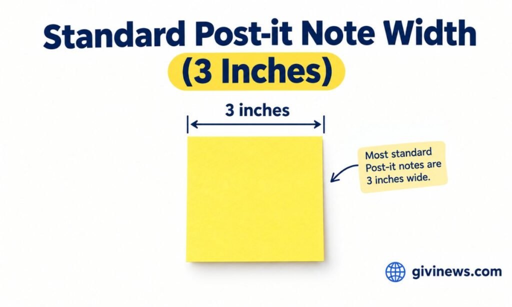 Standard Post-it Note Width (3 Inches)