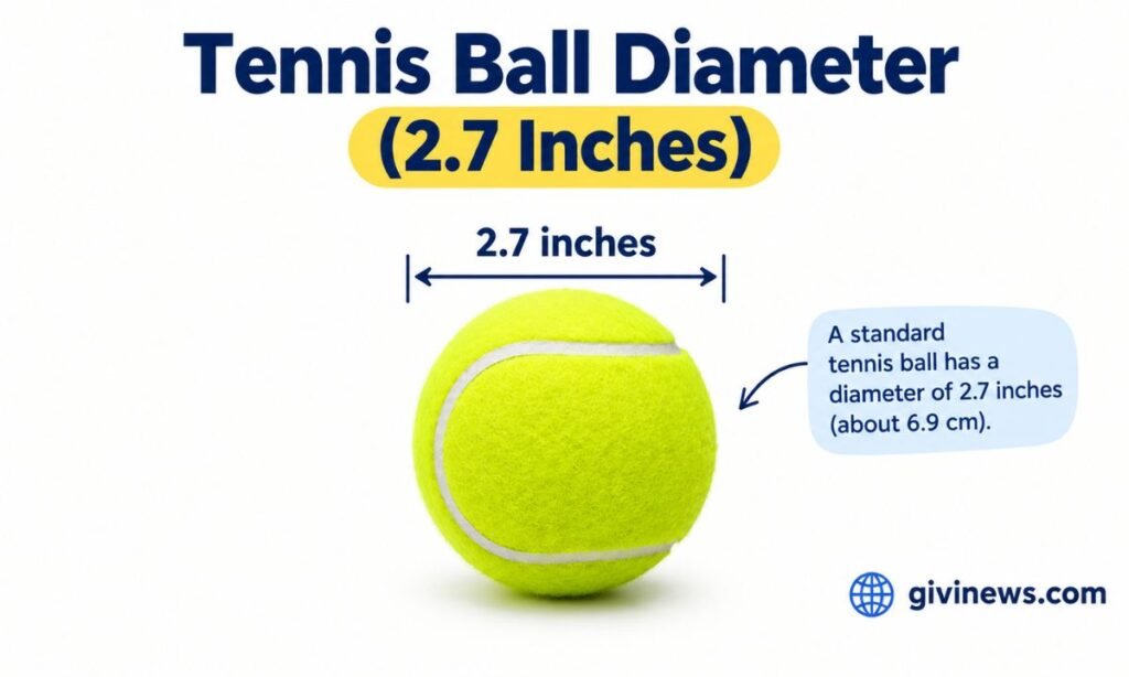 Tennis Ball Diameter (2.7 Inches)