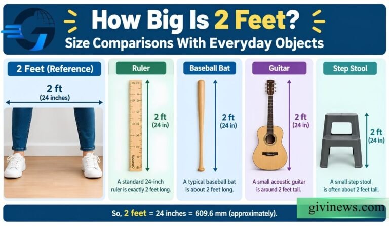 How Big Is 2 Feet? Size Comparisons With Everyday Objects