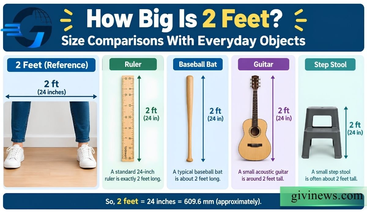 How Big Is 2 Feet? Size Comparisons With Everyday Objects