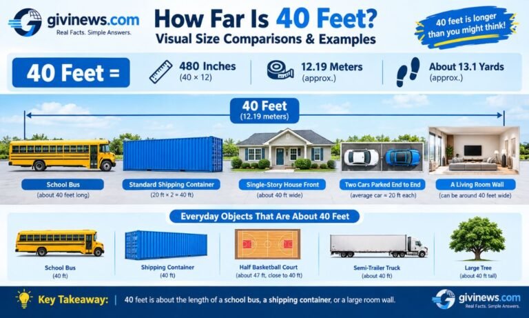 How Far Is 40 Feet? Visual Size Comparisons & Examples