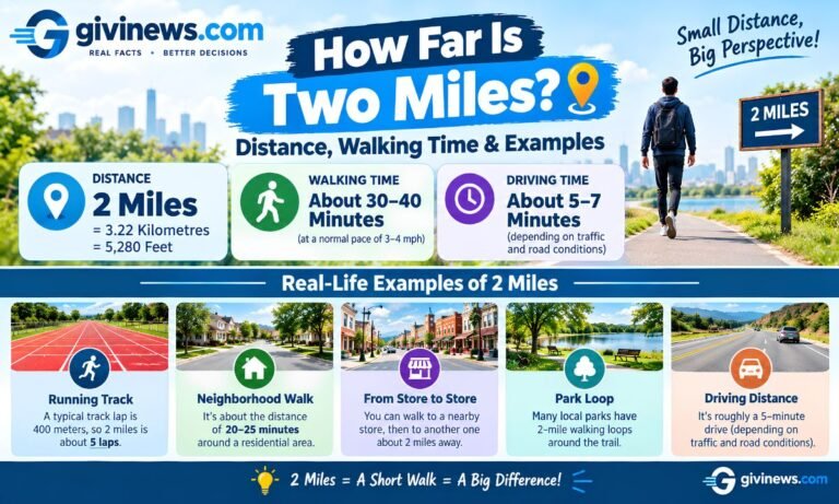 How Far Is Two Miles? Distance, Walking Time & Examples