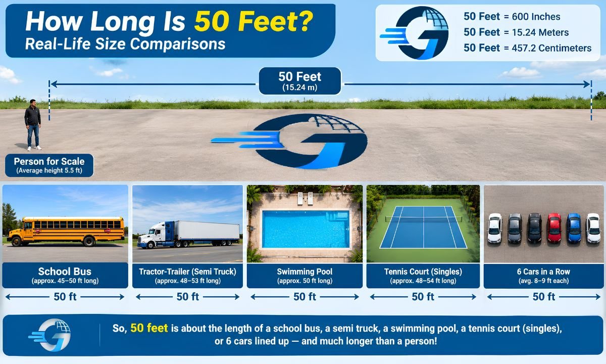 How Long Is 50 Feet Visually? Real-Life Size Comparisons