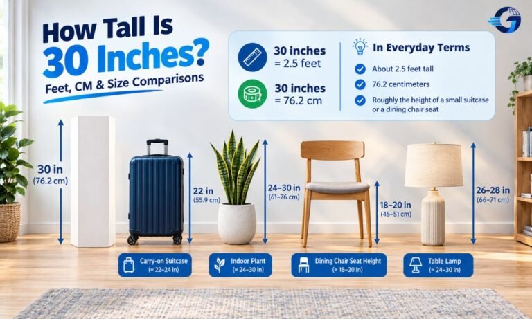 How Tall Is 30 Inches? Feet, CM & Size Comparisons