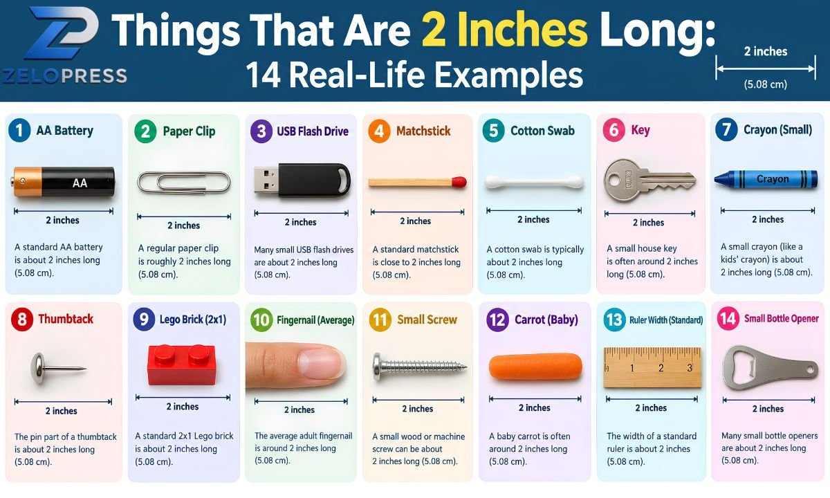 Things That Are 2 Inches Long: 14 Real-Life Examples
