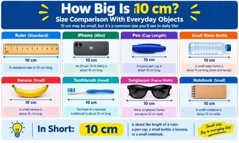 How Big Is 10 cm? Size Comparison With Everyday Objects