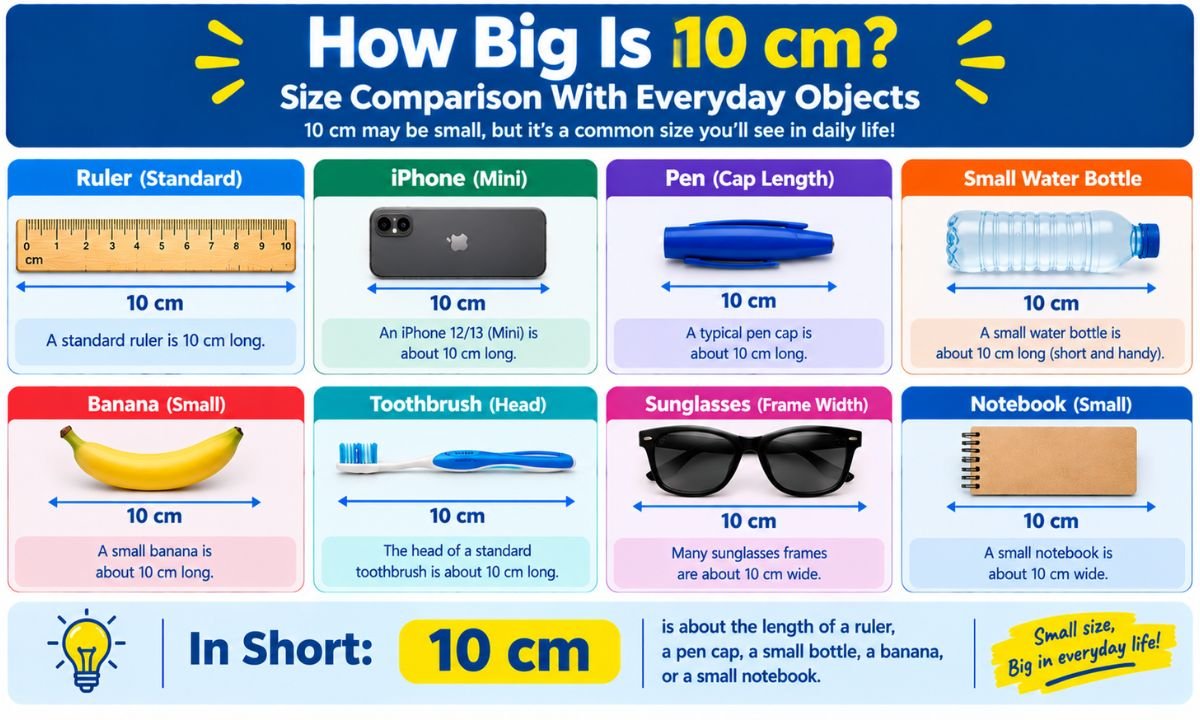 How Big Is 10 cm? Size Comparison With Everyday Objects
