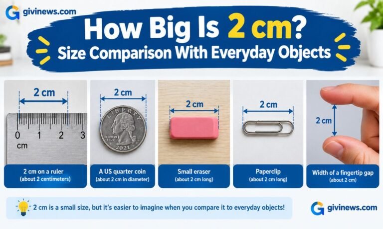 How Big Is 2 cm? Size Comparison With Everyday Objects