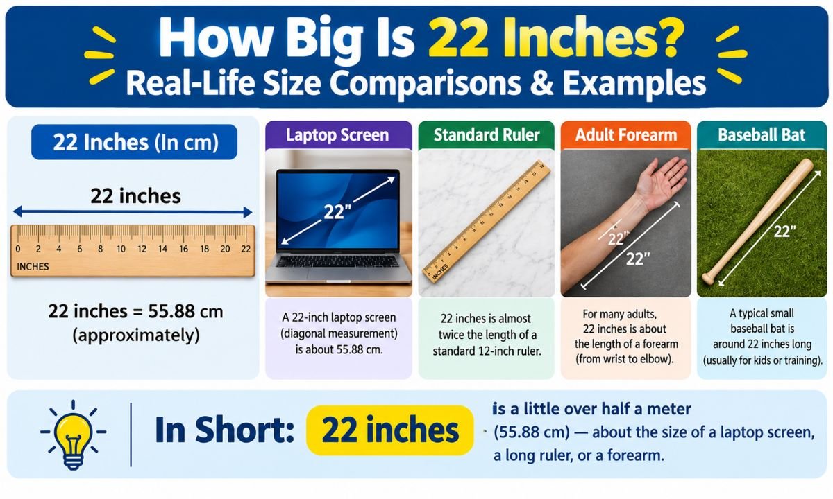 How Big Is 22 Inches? Real-Life Size Comparisons & Examples