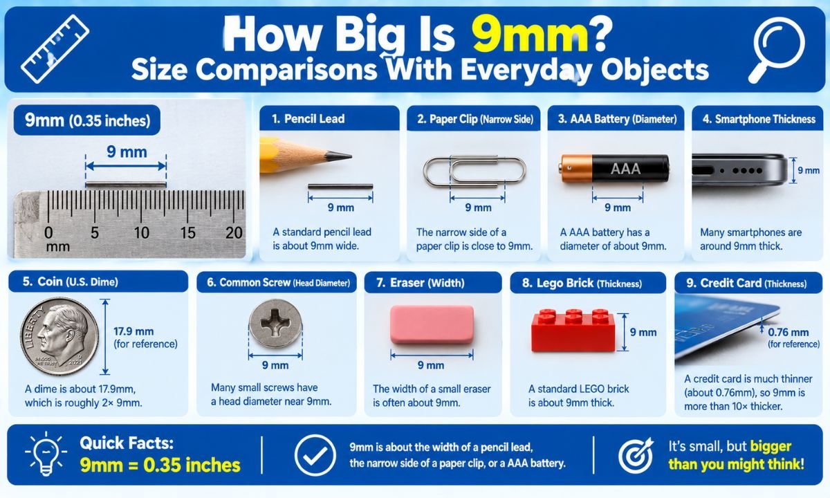 How Big Is 9mm? Size Comparisons With Everyday Objects