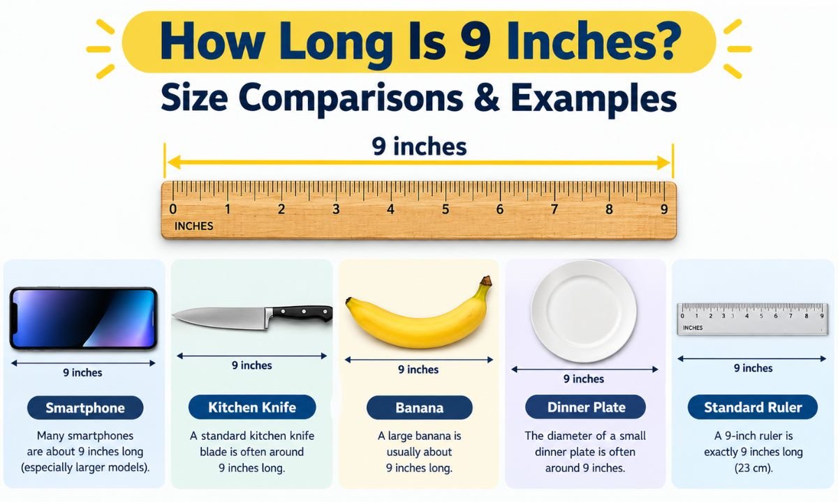 How Long Is 9 Inches? Size Comparisons & Examples
